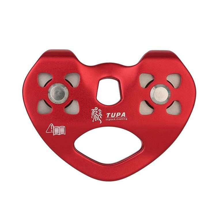 XINDA TP-Q9720 Outdoor Development Jungle Crossing Heart Shape Double Axle Ropeway Pulley(Red)