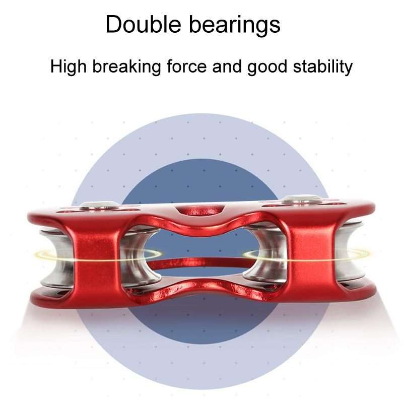 XINDA TP-Q9720 Outdoor Development Jungle Crossing Heart Shape Double Axle Ropeway Pulley(Red)
