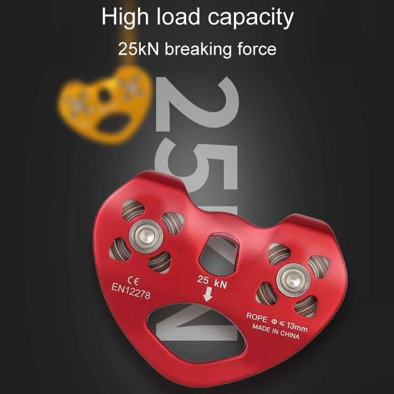 XINDA TP-Q9720 Outdoor Development Jungle Crossing Heart Shape Double Axle Ropeway Pulley(Red)