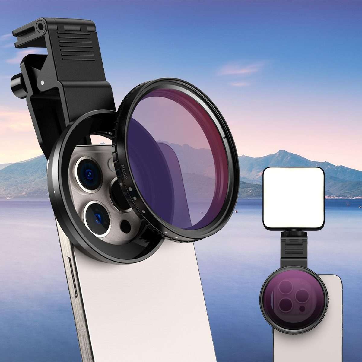 APEXEL APL-67VND32 67mm Cell Phone Photo Filter Adjustable Light Reducing Lens