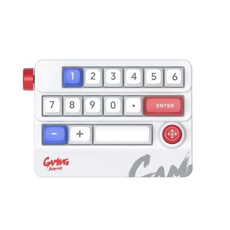 MKESPN RGB Hot Swap Wired Mechanical Keyboard Rocker Knob Programming Macro Custom Gam ... (White)