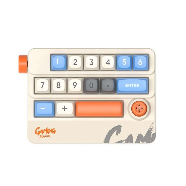 MKESPN RGB Hot Swap Wired Mechanical Keyboard Rocker Knob Programming Macro Custom Gam ... (khaki)