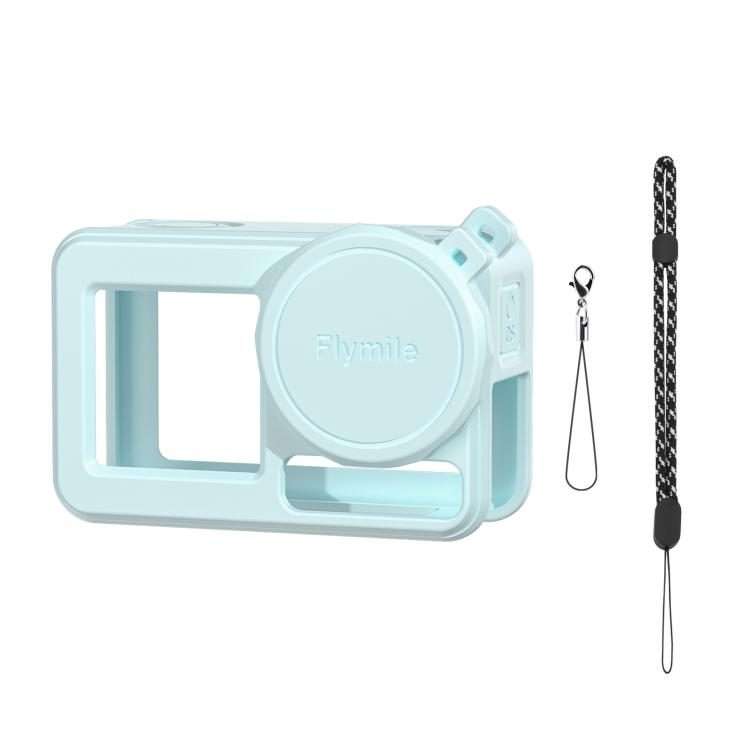 For DJI Osmo Action 3 / 4 / 5 Pro Flymile Silicone Cover Sport Camera Lens Drop Cases(Blue)