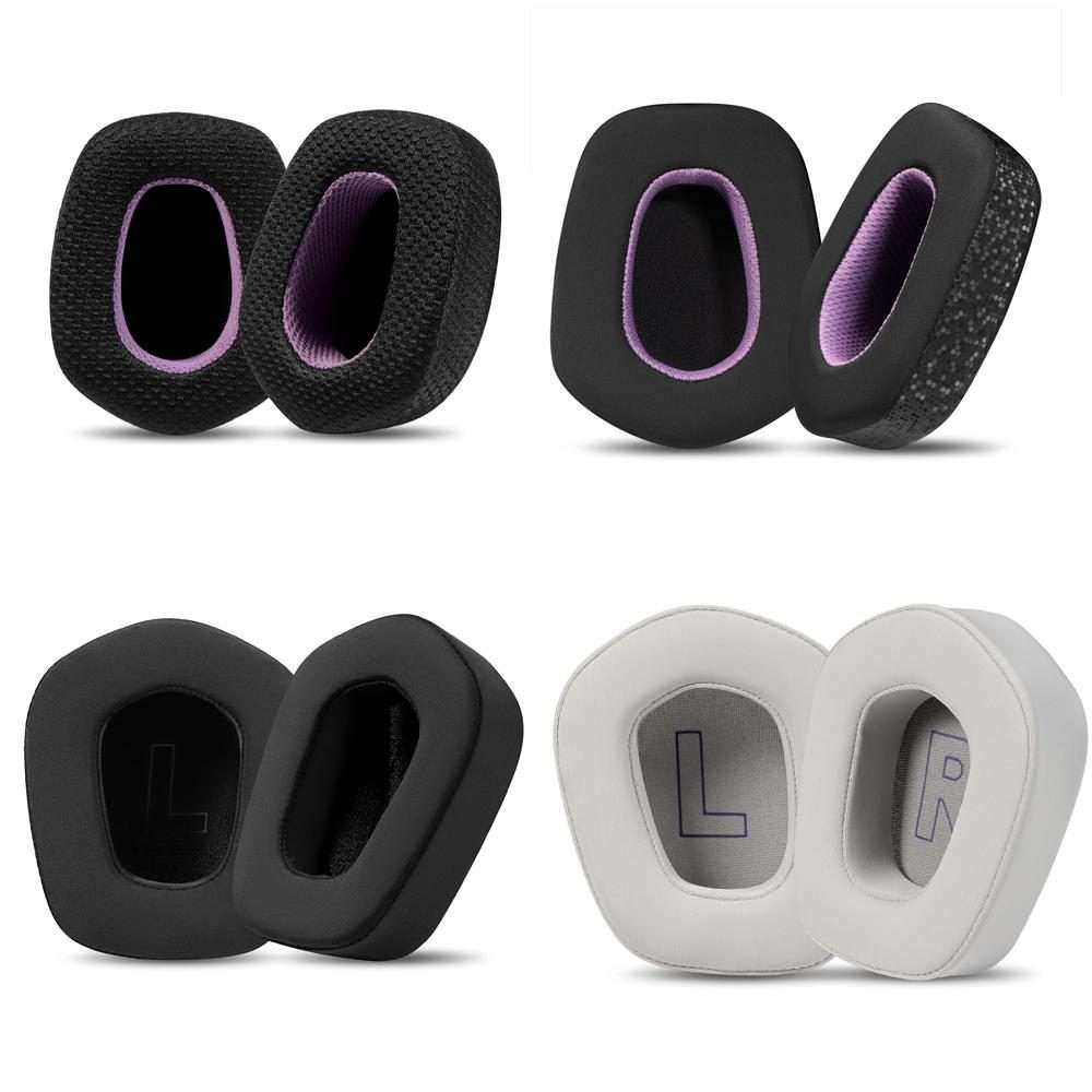 For Logitech G733 LIGHTSPEED Headset 1pair Ear Pads Sponge Soft Cushion, Color: Weaving Black Purp