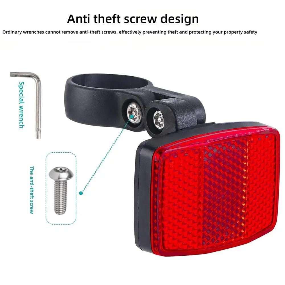 For AirTag 2nd Gen / AirTag 1st Gen Locator Reflective Taillight Bicycle Seat Tu ... (White Light)