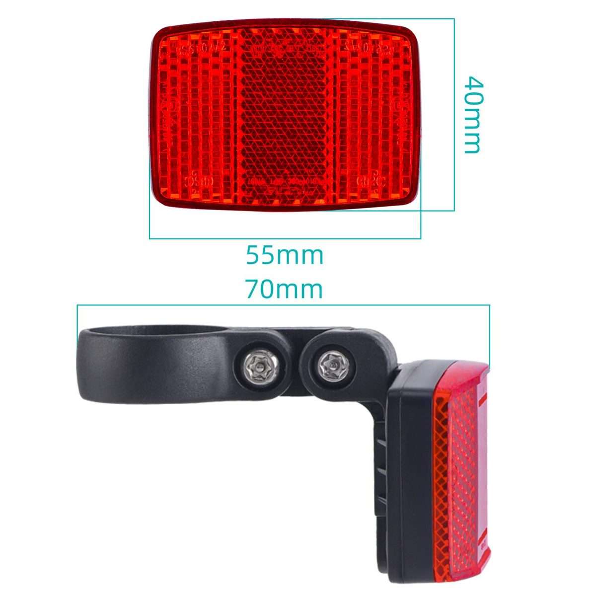 For AirTag 2nd Gen / AirTag 1st Gen Locator Reflective Taillight Bicycle Seat Tu ... (White Light)