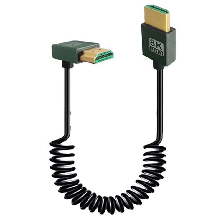8K 60HZ HDMI 2.1 Spring Cable 0.5m Length, Spec: Reverse Bend