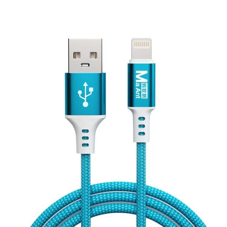 MaAnt 3 In 1 8 Pin Brush Data Charging Cable