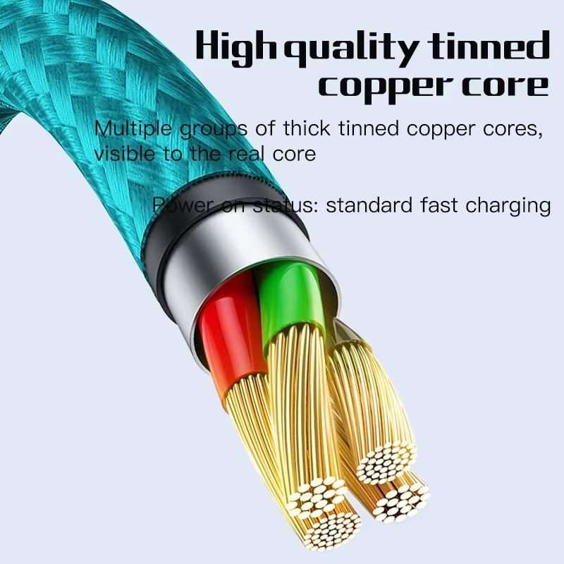 MaAnt 3 In 1 8 Pin Brush Data Charging Cable