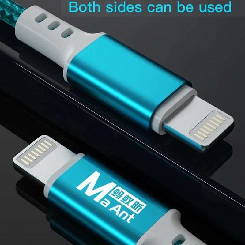 MaAnt 3 In 1 8 Pin Brush Data Charging Cable