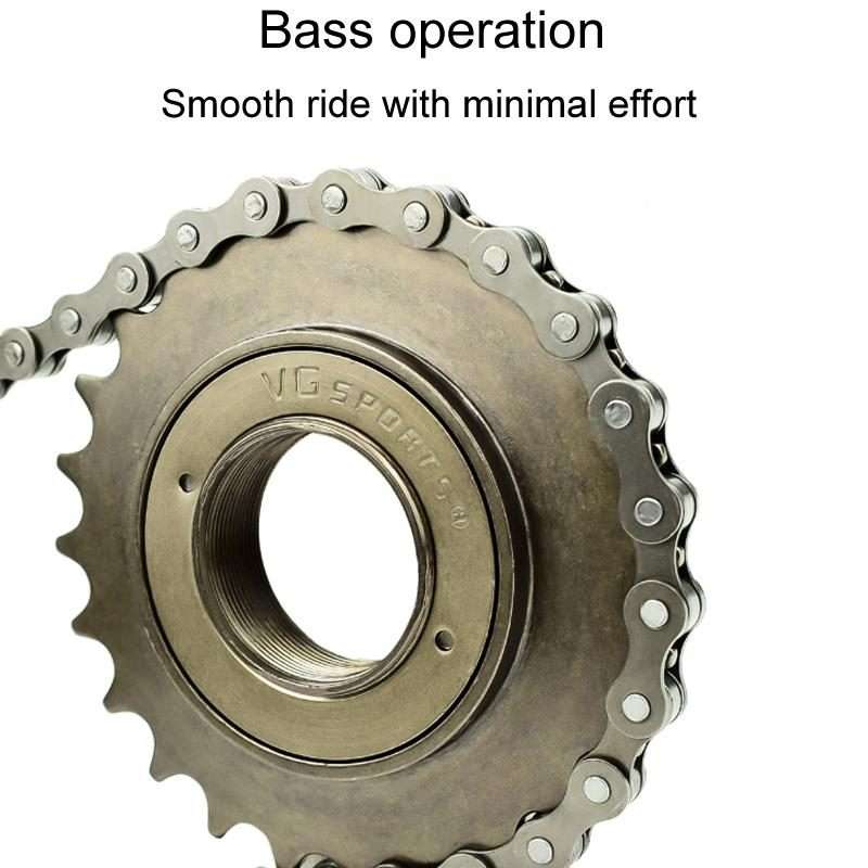 VG SPORTS Stroller Scooter Bicycle Single Speed Flywheel, Style: 18T Silver