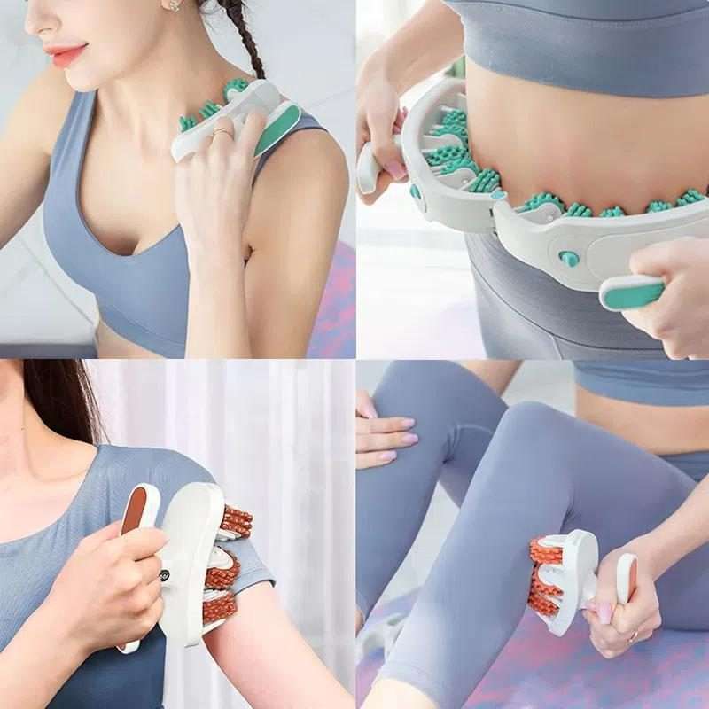 KEDU Leg Roller Massager Slimming Leg Roller Inner Thigh Calf Muscle Relaxation Tr ... (Brick Red)
