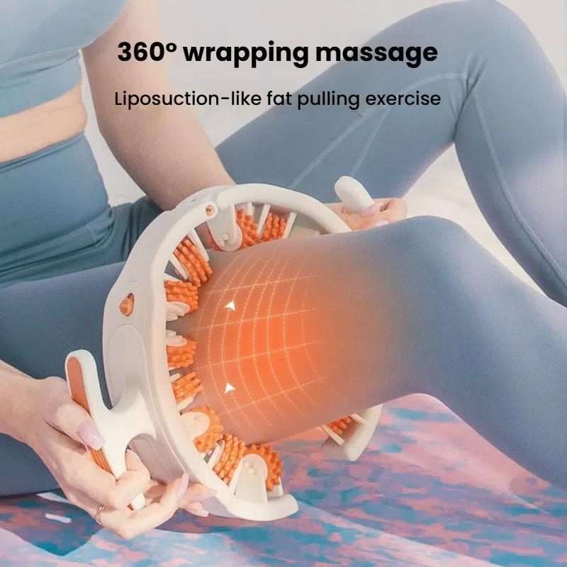 KEDU Leg Roller Massager Slimming Leg Roller Inner Thigh Calf Muscle Relaxation Tr ... (Brick Red)