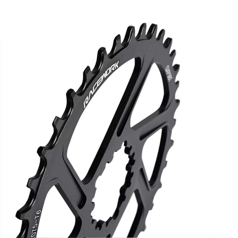 RACEWORK 7075-T6 For SRAM Mountain Bike Single Plate Round Bicycle Sprocket, Spec: 3mm 32T