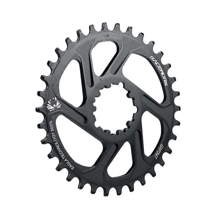 RACEWORK 7075-T6 For SRAM Mountain Bike Single Plate Round Bicycle Sprocket, Spec: 3mm 34T