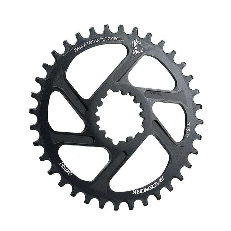 RACEWORK 7075-T6 For SRAM Mountain Bike Single Plate Round Bicycle Sprocket, Spec: 3mm 36T