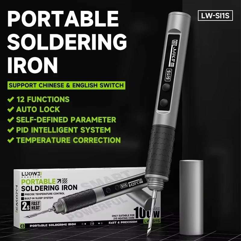 LUOWEI SI1S Intelligent Soldering Iron 100W Automatic Sleeping Thermostat Repair Soldering Iron Pe