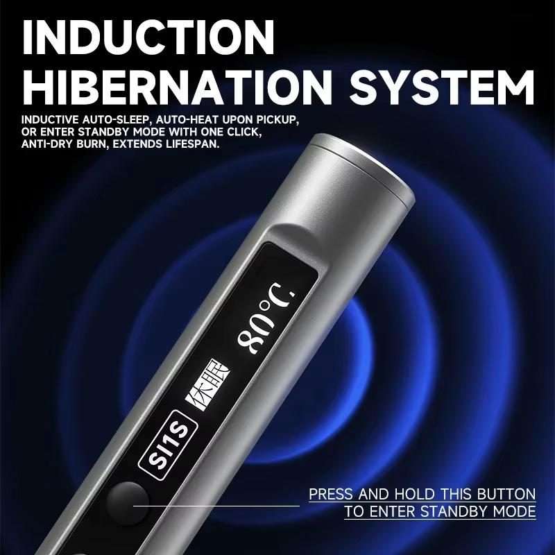 LUOWEI SI1S Intelligent Soldering Iron 100W Automatic Sleeping Thermostat Repair Soldering Iron Pe