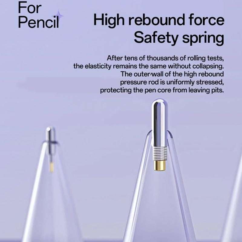 For Apple Pencil Pro / 2 / 1 Replacement Tips Stylus Nib, Spec: 2B x 4