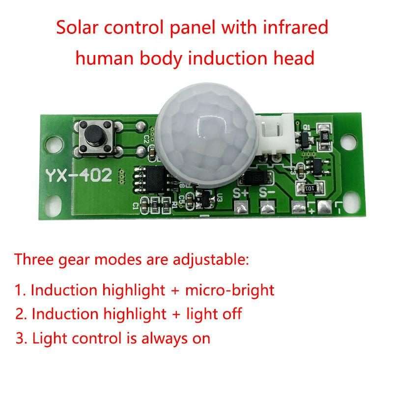 3.7V Infrared Human Sensor Solar Light Circuit Board Solar Wall Light Control Board PIR Wall Light