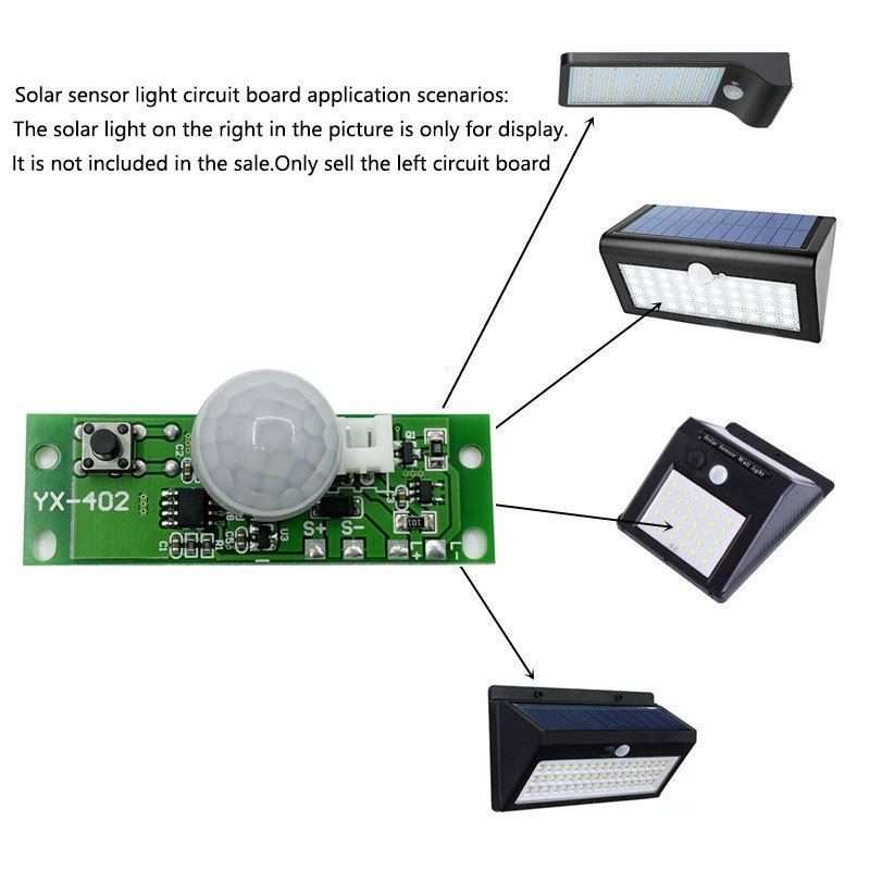 3.7V Infrared Human Sensor Solar Light Circuit Board Solar Wall Light Control Board PIR Wall Light