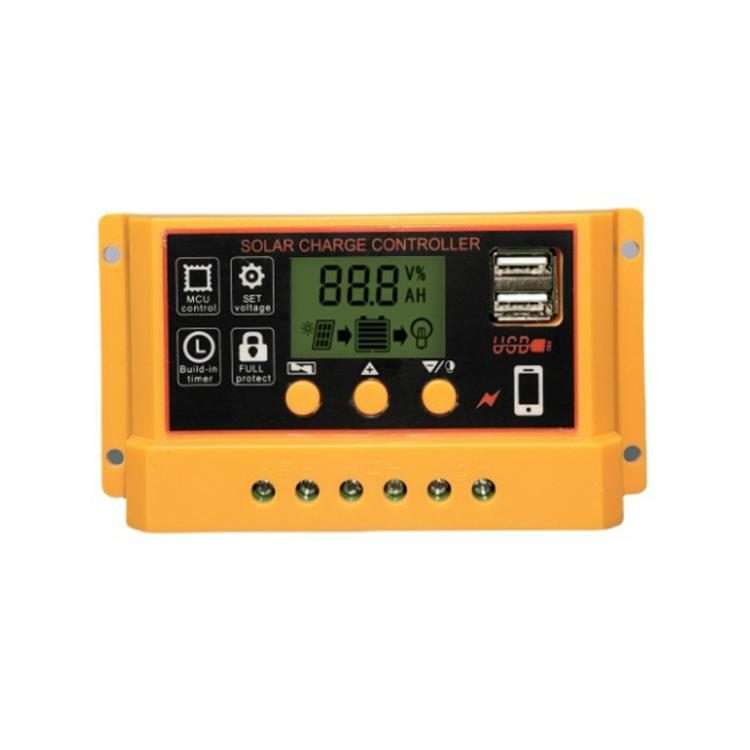 30A 12V 24V Solar Controller PV Solar Charge Controller With LCD Display