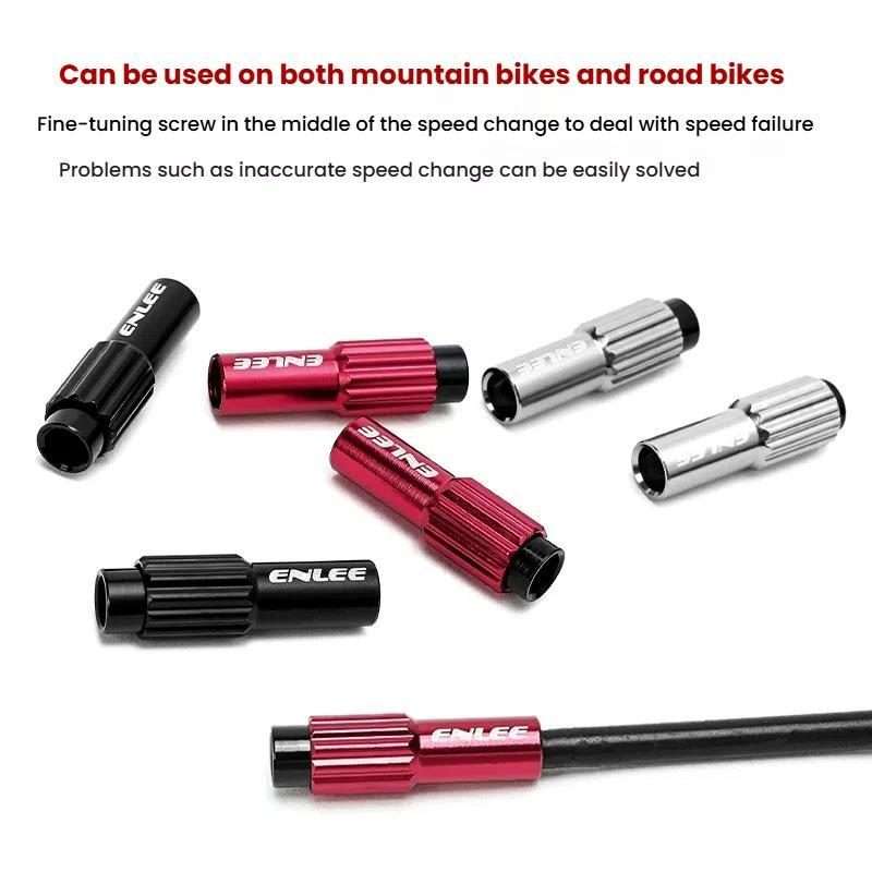 ENLEE Mountain Road Bicycle Shift Center Trim Screws 4mm Cable Brake Cable Adjustment Screw(Black)