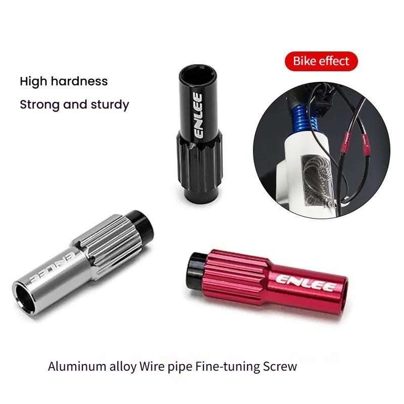 ENLEE Mountain Road Bicycle Shift Center Trim Screws 4mm Cable Brake Cable Adjustment Screw(Red)