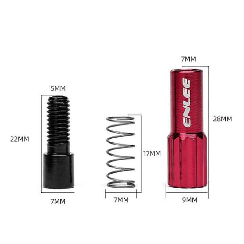 ENLEE Mountain Road Bicycle Shift Center Trim Screws 4mm Cable Brake Cable Ad ... (Titanium Color)