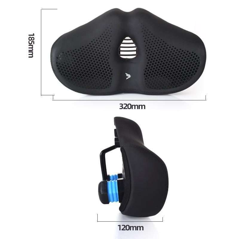 FMFXTRA Thickened Bicycle Saddle Mountain Bike Shaped Saddle, Color: Black