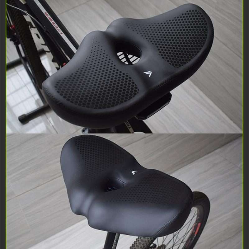 FMFXTRA Thickened Bicycle Saddle Mountain Bike Shaped Saddle, Color: Brown