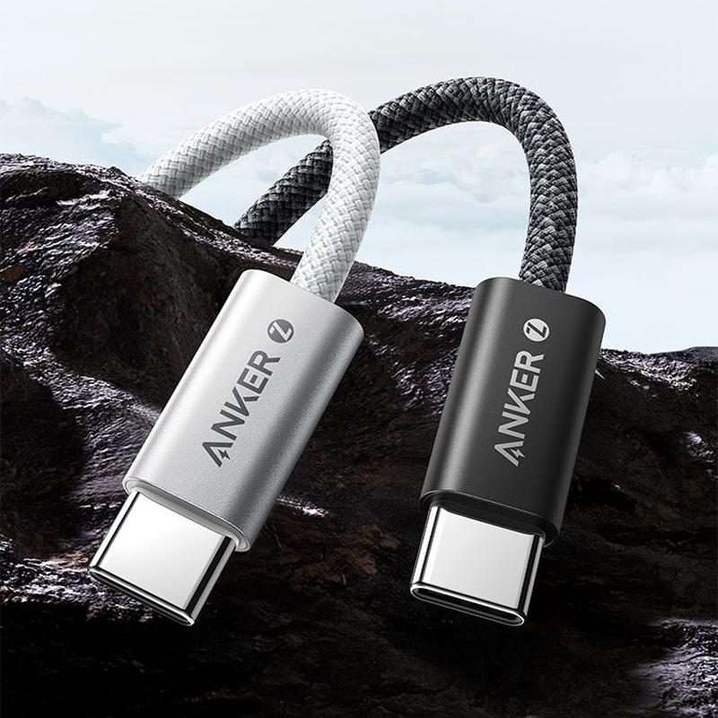 ANKER A8060 1.5m 240W PD Fast Charging Dual Type-C Charging Cable Braided Data Cable(White)