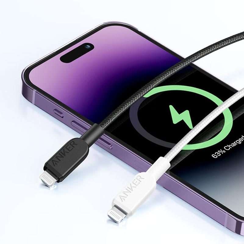 ANKER MFi Type-C To 8 Pin Fast Charging Braided Cable, Color: 0.9m Black