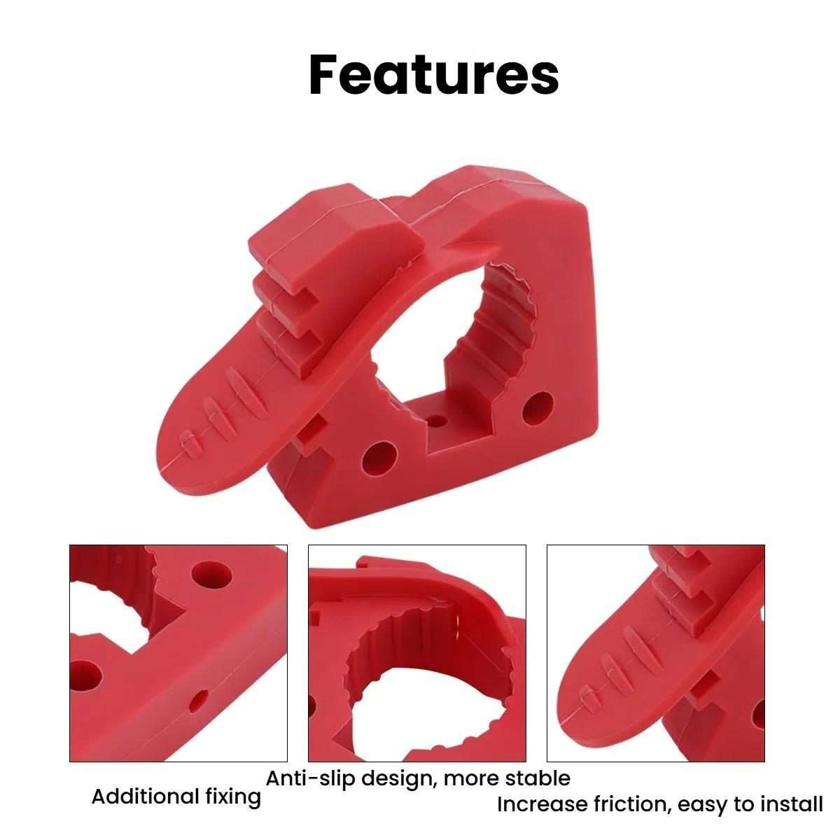 Car Quick-Fix Adjustable Rubber Clip Installation Clamp, Specification: 4 Red 4 Black