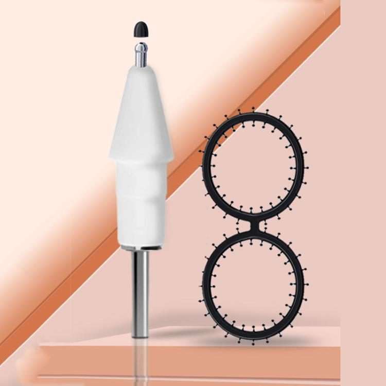 For Xiaomi Smart Pen 2nd Gen Replacement Tip Damped Needle-ti ... With 2 Circles Pen Tip Cap White