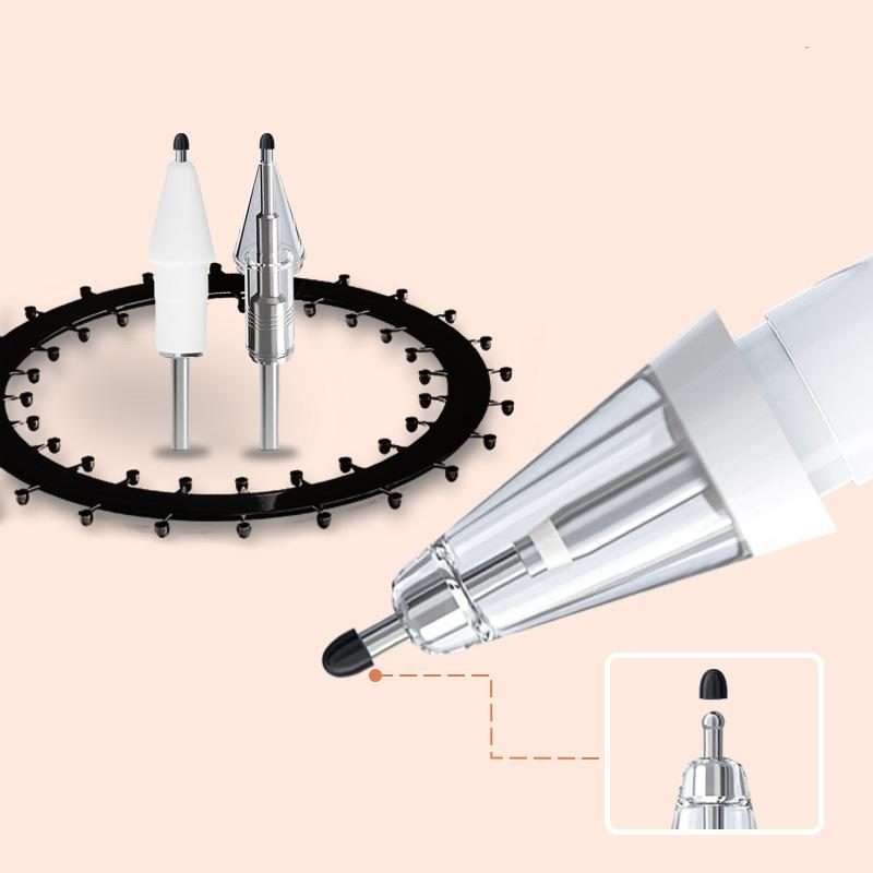 For Xiaomi Smart Pen 2nd Gen Replacement Tip Damped Needle-ti ... With 2 Circles Pen Tip Cap White