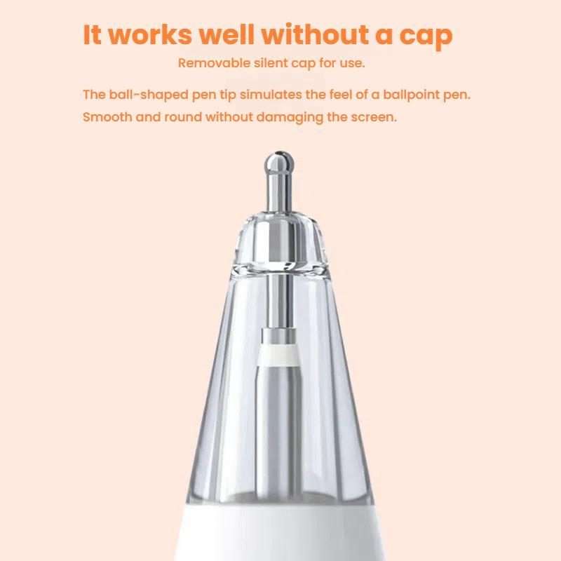 For Xiaomi Smart Pen 2nd Gen Replacement Tip Damped Needle-ti ... With 2 Circles Pen Tip Cap White
