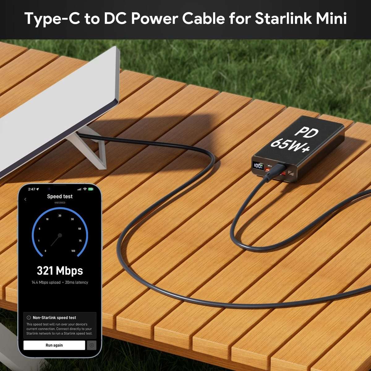 EDUP EP-SK0087 2m Type-C To DC5.5 x 2.1mm Power Cord