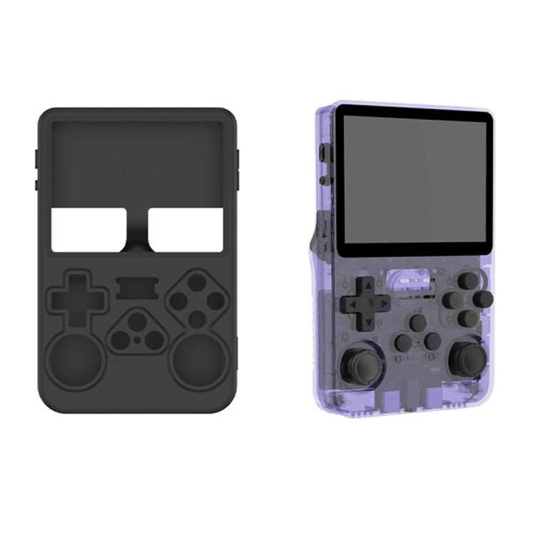 For ANBERNIC R36S Handheld Game Consoles Dustproof Silicone Protective Cover(Black)