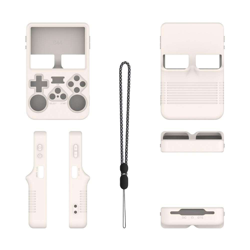 For ANBERNIC R36S Handheld Game Consoles Dustproof Silicone Protective Cover(Beige)