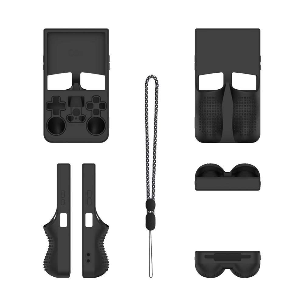 For R36 MAX Handheld Game Consoles Dustproof Silicone Protective Cover(Black)