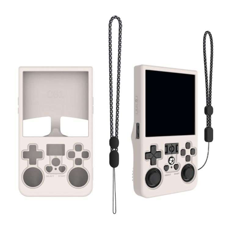 For R36 MAX Handheld Game Consoles Dustproof Silicone Protective Cover(Beige)