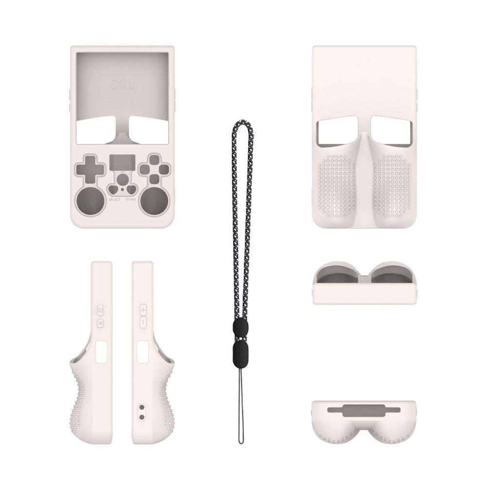 For R36 MAX Handheld Game Consoles Dustproof Silicone Protective Cover(Beige)