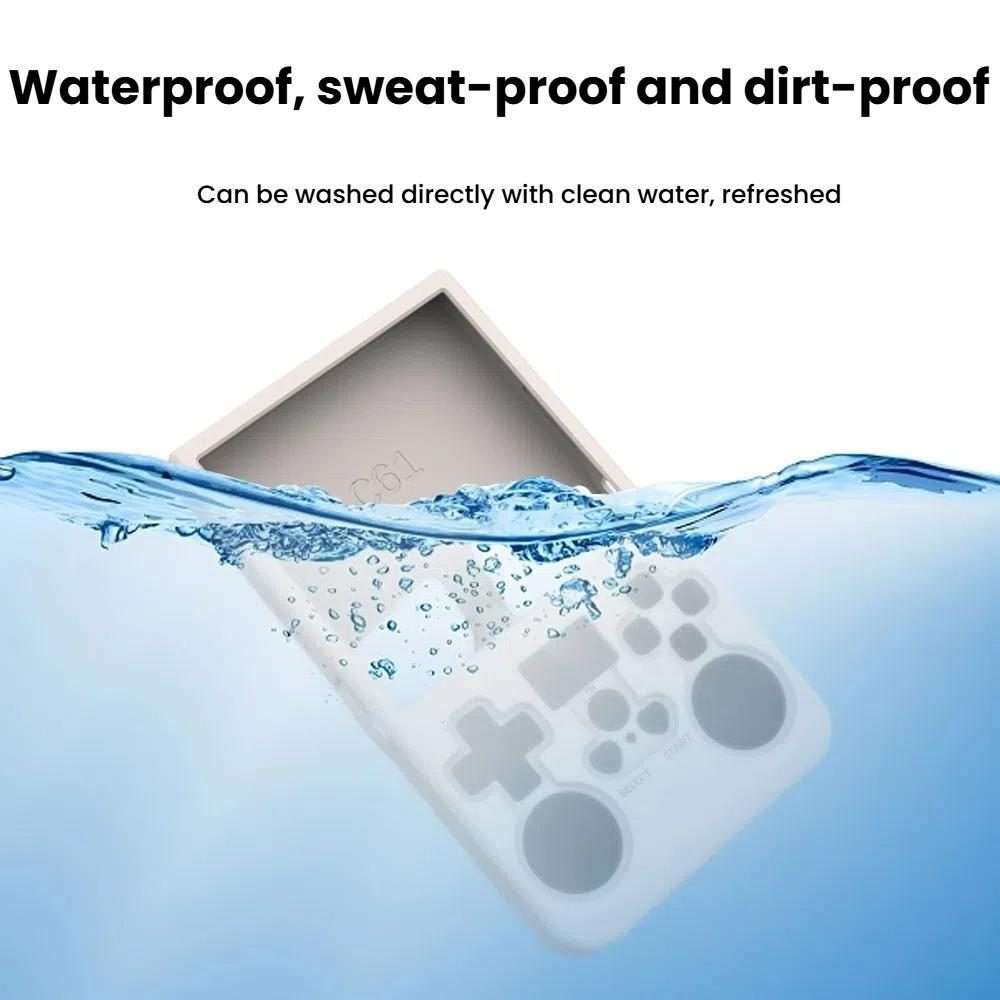 For R36 MAX Handheld Game Consoles Dustproof Silicone Protective Cover(Beige)