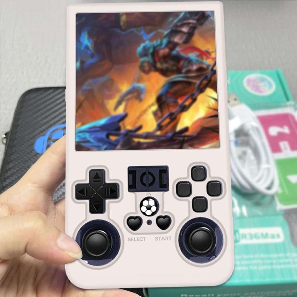 For R36 MAX Handheld Game Consoles Dustproof Silicone Protective Cover(Beige)