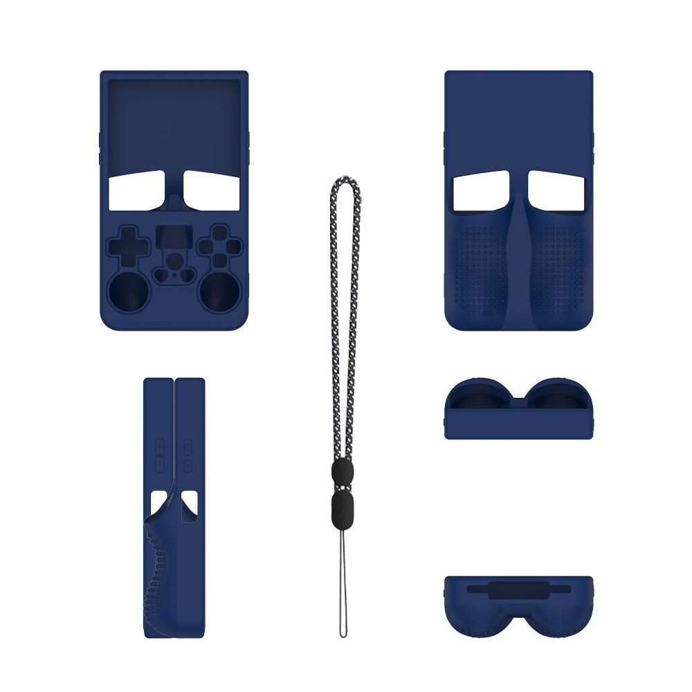 For R36 MAX Handheld Game Consoles Dustproof Silicone Protective Cover(Blue)