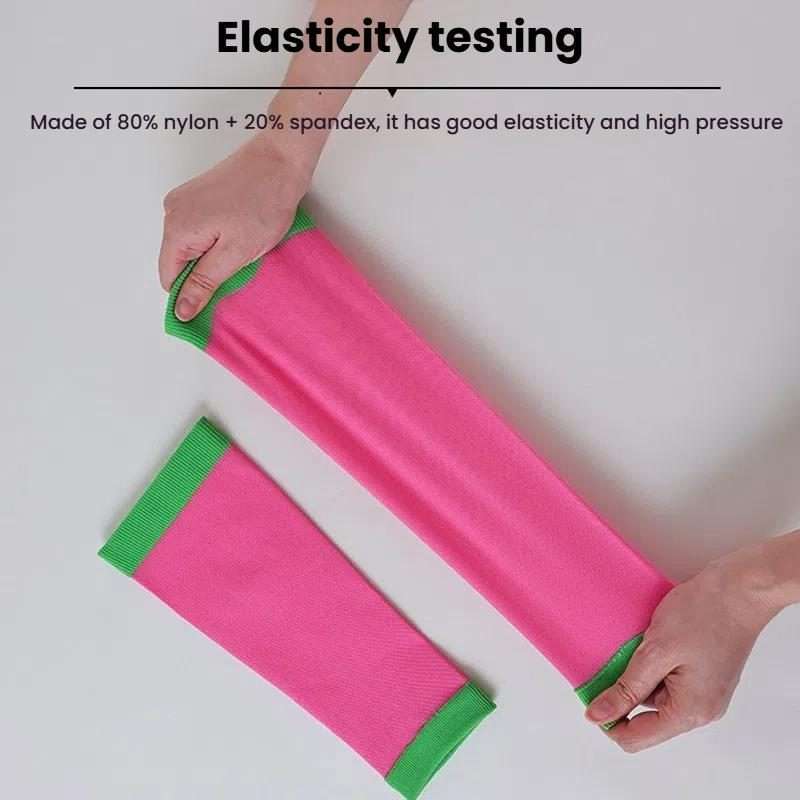 5pairs /Pack 168 Needle Nylon Compression Football Socks Calf Support, Size: Free Size(Light Bule)