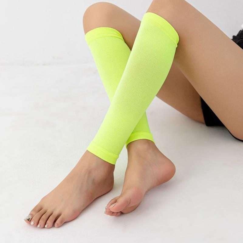 5pairs /Pack 168 Needle Nylon Compression Football Socks Calf Support, Size: Free Size(Light Bule)