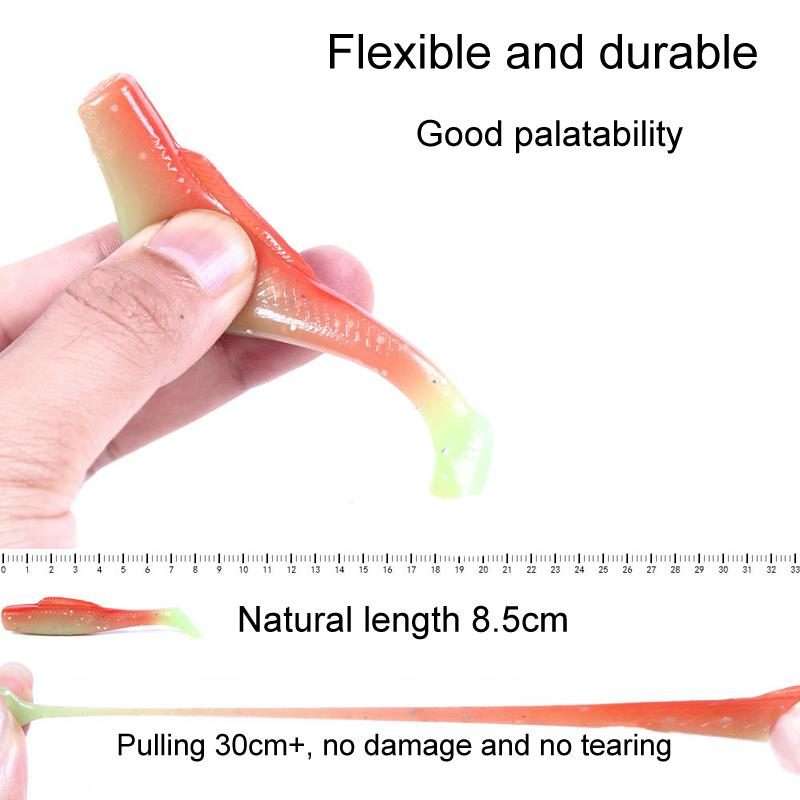 HENGJIA 6pcs / Box Outdoor Fishing Floating Soft Bait 8cm-5g Bionic False Lure, Style: 5#