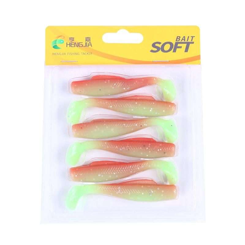 HENGJIA 6pcs / Box Outdoor Fishing Floating Soft Bait 8cm-5g Bionic False Lure, Style: 5#